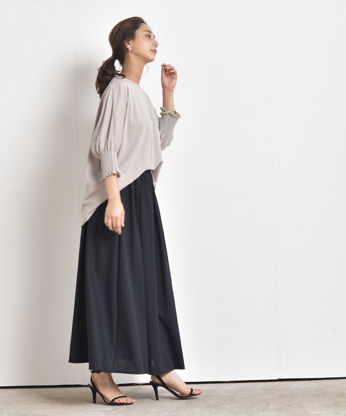 rps（アールピーエス）の「リネンギャザースカート（スカート・レディース・モカ/パープル/グリーン/アイボリー/ブラック/ベージュ/イエロー/ライトグリーン/ライトカーキ/ホワイト系その他4・M/L）」の17枚目の写真