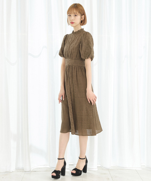 セール ブロッキングコットンミディワンピース ワンピース Titty Co ティティーアンドコー のファッション通販 Zozotown