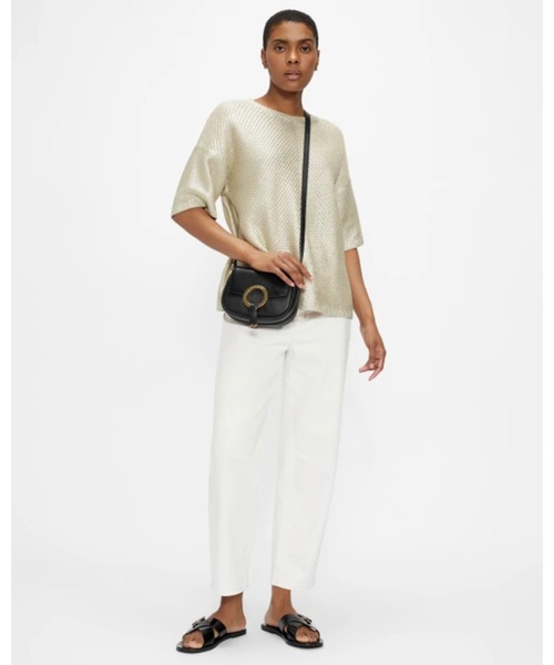 Ted Baker（テッドベーカー）の「TRINETT　リングディテール レザー クロスボディバッグ（ショルダーバッグ・レディース・ブラック/グリーン・O/S）」の7枚目の写真