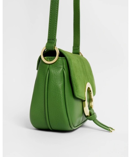 Ted Baker（テッドベーカー）の「TRINETT　リングディテール レザー クロスボディバッグ（ショルダーバッグ・レディース・ブラック/グリーン・O/S）」の13枚目の写真