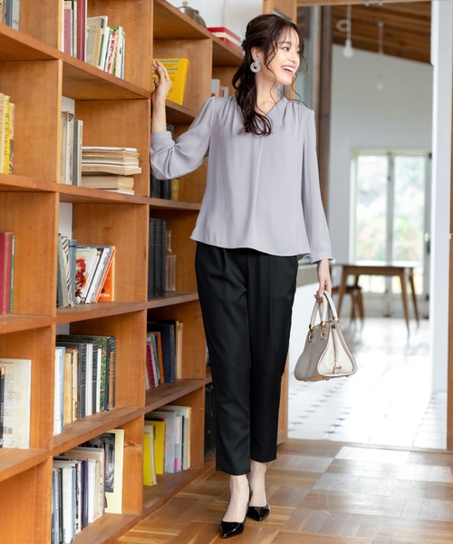 Tiaclasse(ティアクラッセ)の「【洗える】幅広く活躍が期待できるドロストパンツ(その他パンツ・レディース・ブラック/ネイビー/グレー/ブルー/スモークピンク・S/M/L)」の17枚目の写真