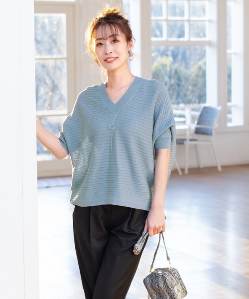 Tiaclasse(ティアクラッセ)の「【洗える】幅広く活躍が期待できるドロストパンツ(その他パンツ・レディース・ブラック/ネイビー/グレー/ブルー/スモークピンク・S/M/L)」の19枚目の写真