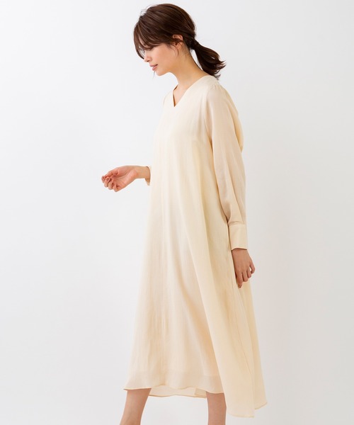 Sono(ソーノ)の「【SONO/ソーノ】ファインナチュラルロングワンピース(ワンピース・レディース・ネイビー/ナチュラル・1)」の11枚目の写真