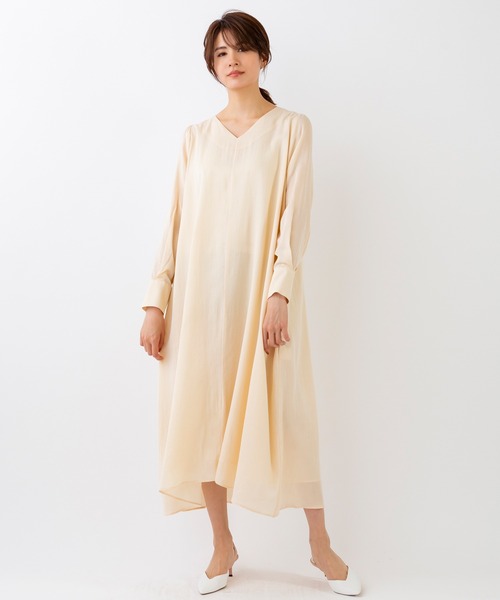 Sono(ソーノ)の「【SONO/ソーノ】ファインナチュラルロングワンピース(ワンピース・レディース・ネイビー/ナチュラル・1)」の7枚目の写真