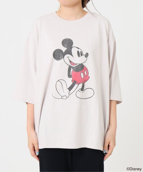 FRAMeWORK（フレームワーク）の「MICKEY / BIG T 2◆（Tシャツ/カットソー・レディース・ライトグレー/スミクロ・FREE）」の20枚目の写真