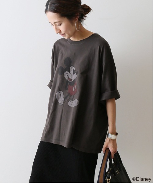 FRAMeWORK（フレームワーク）の「MICKEY / BIG T 2◆（Tシャツ/カットソー・レディース・ライトグレー/スミクロ・FREE）」の13枚目の写真