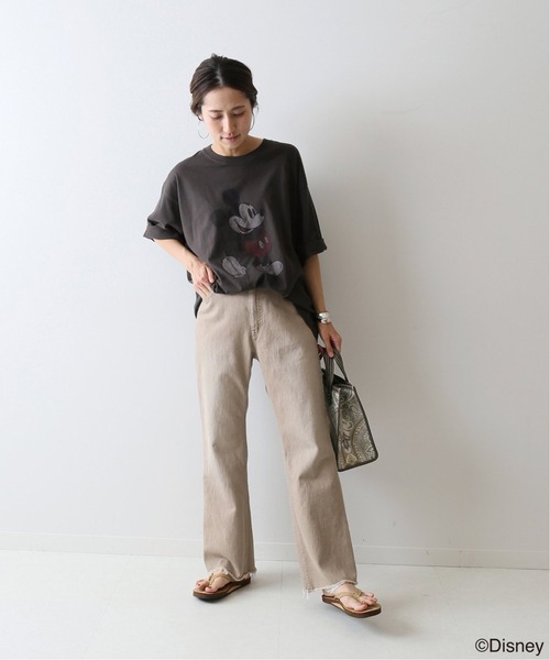 FRAMeWORK（フレームワーク）の「MICKEY / BIG T 2◆（Tシャツ/カットソー・レディース・ライトグレー/スミクロ・FREE）」の3枚目の写真