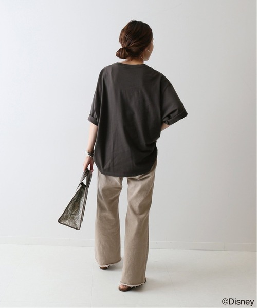 FRAMeWORK（フレームワーク）の「MICKEY / BIG T 2◆（Tシャツ/カットソー・レディース・ライトグレー/スミクロ・FREE）」の6枚目の写真