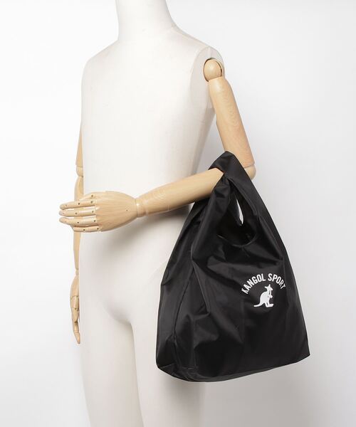 WEGO（ウィゴー）の「∴WEGO/別注KANGOL SPORT ポーチ付きエコバッグ（エコバッグ/サブバッグ・メンズ・ブラック・FREE）」の2枚目の写真