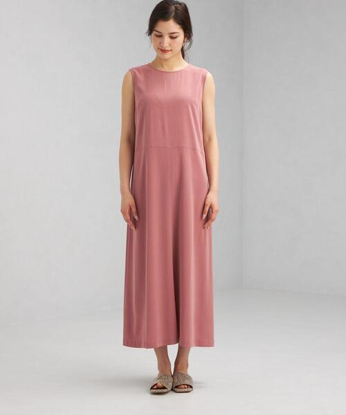 green label relaxing(グリーンレーベルリラクシング)の「FFC トリアセ サテン フレア ワンピース(ワンピース・レディース・グレー/オリーブ/ピンク・FREE)」の16枚目の写真