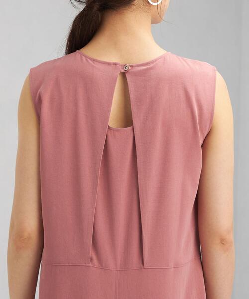 green label relaxing(グリーンレーベルリラクシング)の「FFC トリアセ サテン フレア ワンピース(ワンピース・レディース・グレー/オリーブ/ピンク・FREE)」の8枚目の写真