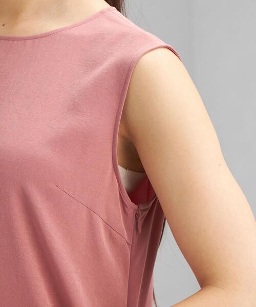 green label relaxing(グリーンレーベルリラクシング)の「FFC トリアセ サテン フレア ワンピース(ワンピース・レディース・グレー/オリーブ/ピンク・FREE)」の22枚目の写真