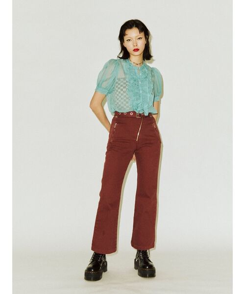 jouetie（ジュエティ）の「フリルシアーブラウス（シャツ/ブラウス・レディース・ピンク/ブルー/その他1/ブラック・MEDIUM）」の5枚目の写真