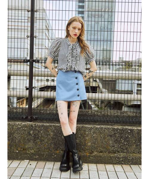 jouetie（ジュエティ）の「フリルシアーブラウス（シャツ/ブラウス・レディース・ピンク/ブルー/その他1/ブラック・MEDIUM）」の13枚目の写真