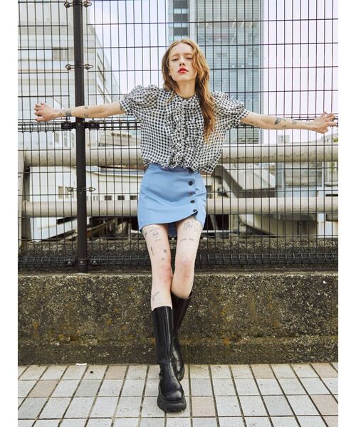 jouetie（ジュエティ）の「フリルシアーブラウス（シャツ/ブラウス・レディース・ピンク/ブルー/その他1/ブラック・MEDIUM）」の15枚目の写真