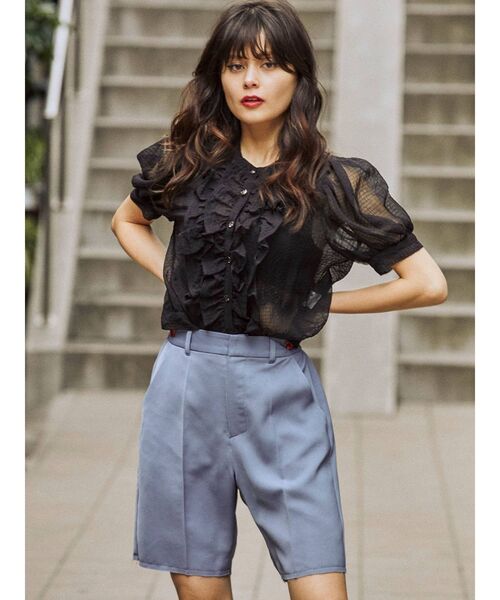 jouetie（ジュエティ）の「フリルシアーブラウス（シャツ/ブラウス・レディース・ピンク/ブルー/その他1/ブラック・MEDIUM）」の17枚目の写真