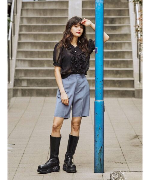 jouetie（ジュエティ）の「フリルシアーブラウス（シャツ/ブラウス・レディース・ピンク/ブルー/その他1/ブラック・MEDIUM）」の20枚目の写真