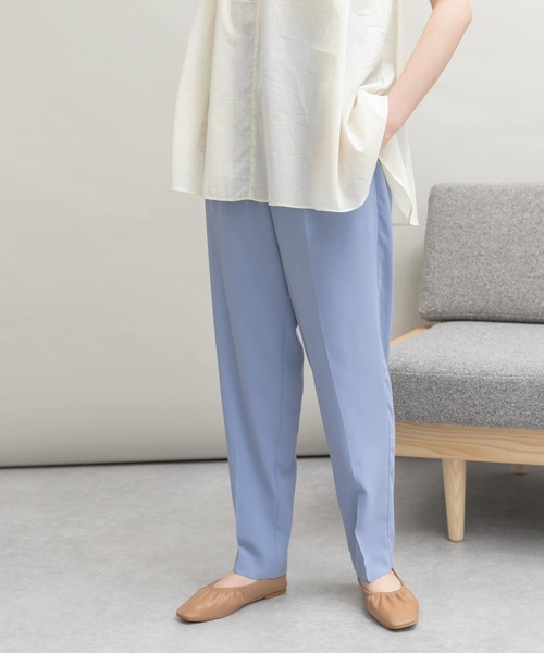 UR Lab.（アーバンリサーチラボ）の「『34サイズ/低身長向けも展開』ジョーゼットテーパードパンツ（その他パンツ・レディース・イエロー/ピンク/ネイビー/ブルー・34/36/38）」の11枚目の写真