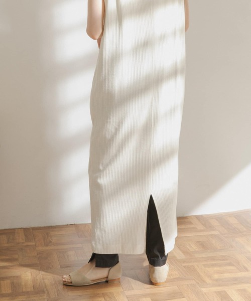 FORK&SPOON（フォークアンドスプーン）の「FORK&SPOON　コットンヘンプカットソーワンピース（ワンピース・レディース・グリーン/オフホワイト/チャコールグレー・ONE）」の17枚目の写真