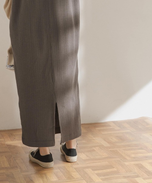 FORK&SPOON（フォークアンドスプーン）の「FORK&SPOON　コットンヘンプカットソーワンピース（ワンピース・レディース・グリーン/オフホワイト/チャコールグレー・ONE）」の14枚目の写真