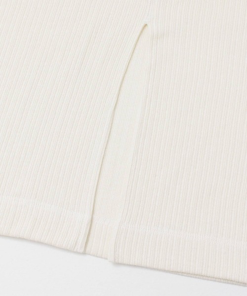 FORK&SPOON（フォークアンドスプーン）の「FORK&SPOON　コットンヘンプカットソーワンピース（ワンピース・レディース・グリーン/オフホワイト/チャコールグレー・ONE）」の7枚目の写真