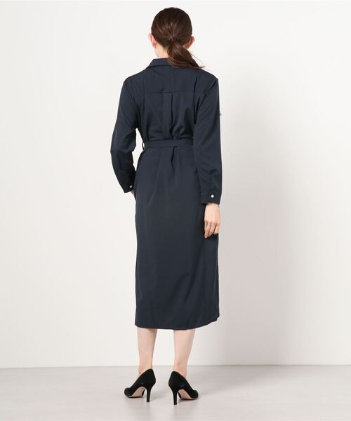 MAISON BREEZE（メゾンブリーズ）の「【MAISON BREEZE】ロングプルオーバーベルト付きシャツワンピース（シャツワンピース・レディース・ホワイト/ブラック/ベージュ・FREE）」の5枚目の写真