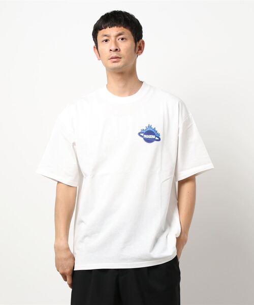 SPINNS（スピンズ）の「【ゆったりシルエット】 FIRE PSDNバックプリント半袖Tシャツ（Tシャツ/カットソー・メンズ・ホワイト/グリーン/ブラック・ONESIZE）」の5枚目の写真