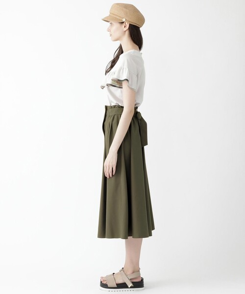 美品♡バーバリーブルーレーベル クレストブリッジ　リボンギャザースカートべージュ BLUE LABEL CRESTBRIDGE（ブルーレーベルクレストブリッジ）の