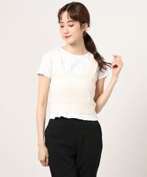 WEGO | ﾀﾞﾒｰｼﾞﾆｯﾄﾋﾞｽﾁｪ(ベスト)