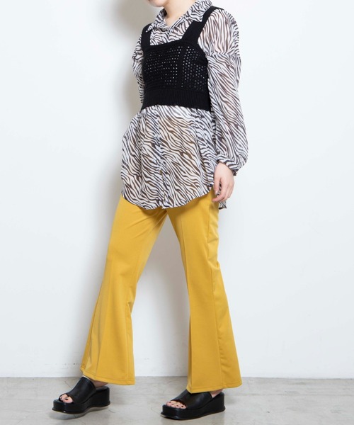 WEGO（ウィゴー）の「WEGO/ダメージニットビスチェ（ベスト・レディース・ブラック/オレンジ/アイボリー/ブルー/ライトグレー・FREE）」の12枚目の写真