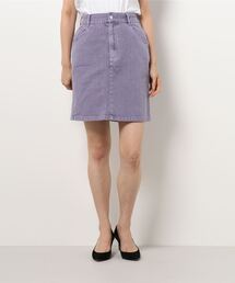 デニムピグメント加工ミニスカート