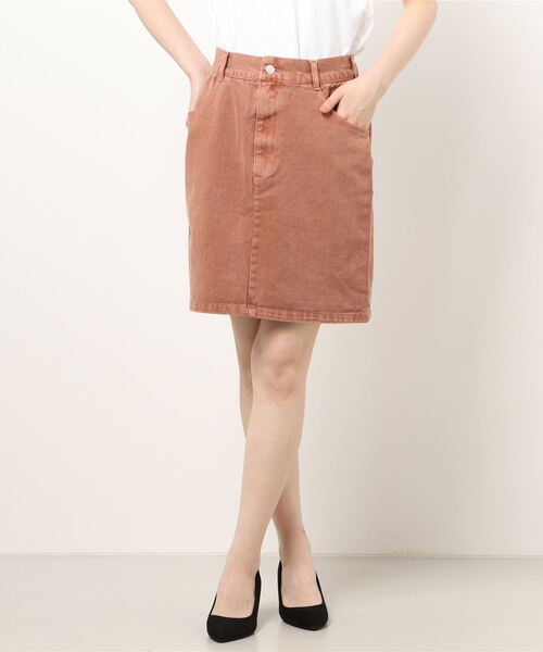 STYLEBLOCK（スタイルブロック）の「デニムピグメント加工ミニスカート（デニムスカート・レディース・チャコールグレー/パープル/ブラウン/ブルー/ライトベージュ・M）」の3枚目の写真