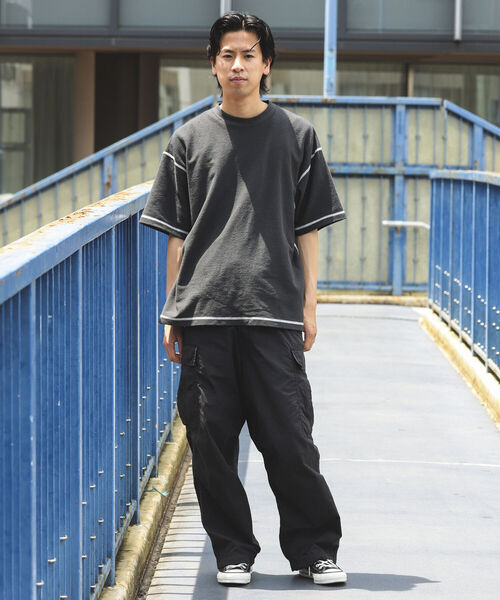 BEAMS(ビームス)の「BEAMS / ステッチ リバース Tシャツ(Tシャツ/カットソー・メンズ・ブラック系その他/ブラック系その他4・SMALL/MEDIUM/LARGE/X-LARGE)」の7枚目の写真