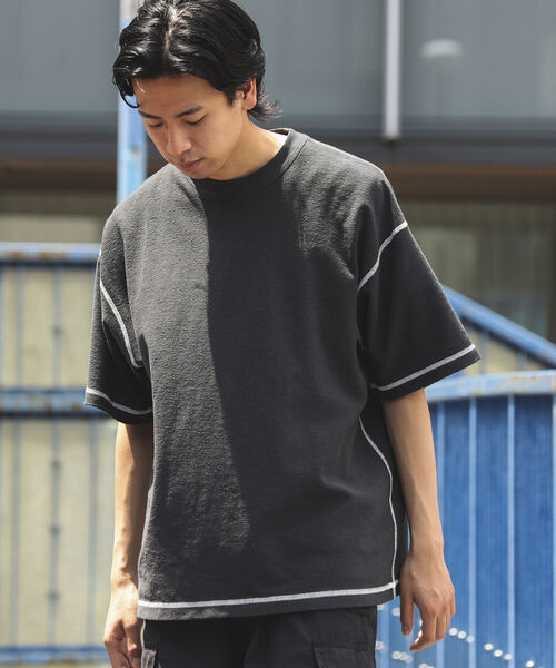 BEAMS(ビームス)の「BEAMS / ステッチ リバース Tシャツ(Tシャツ/カットソー・メンズ・ブラック系その他/ブラック系その他4・SMALL/MEDIUM/LARGE/X-LARGE)」の10枚目の写真