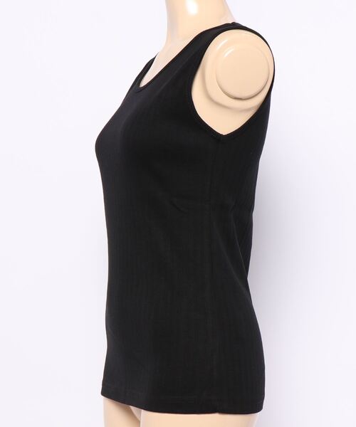 Chaco closet(チャコ クローゼット)の「コットンリブシンプルタンクトップ(タンクトップ・レディース・ブラック/ベージュ/オフホワイト・FREE)」の19枚目の写真