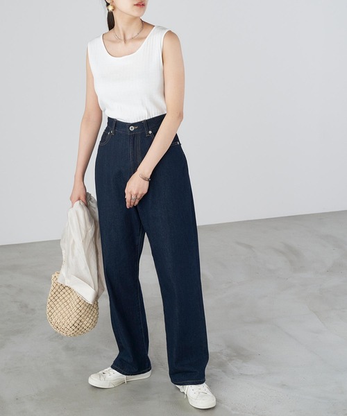 Chaco closet(チャコ クローゼット)の「コットンリブシンプルタンクトップ(タンクトップ・レディース・ブラック/ベージュ/オフホワイト・FREE)」の6枚目の写真