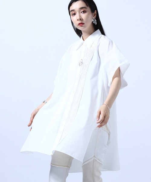 HARE（ハレ）の「ドルマンビッグシャツ(HARE)（シャツ/ブラウス・レディース・ブラック/オフホワイト・FREE）」の15枚目の写真