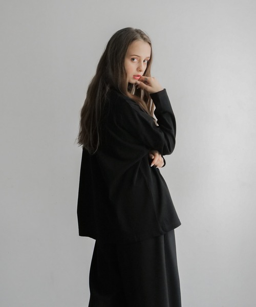 remer（リメール）の「loose basic turtle neck Tee / ルーズベーシックタートルネックTee（Tシャツ/カットソー・メンズ・ホワイト/ブラック・SMALL/MEDIUM/LARGE）」の11枚目の写真