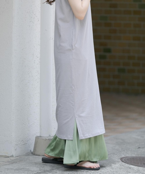 URBAN RESEARCH Sonny Label（アーバンリサーチサニーレーベル）の「サマースウェットロングワンピース（ワンピース・レディース・ネイビー/グレー/ピンク・FREE）」の6枚目の写真