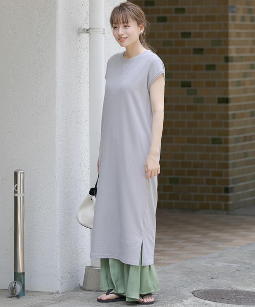 URBAN RESEARCH Sonny Label（アーバンリサーチサニーレーベル）の「サマースウェットロングワンピース（ワンピース・レディース・ネイビー/グレー/ピンク・FREE）」の7枚目の写真