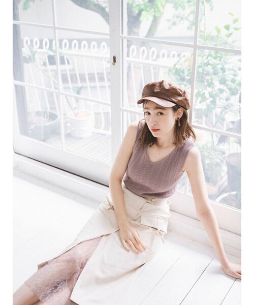 dazzlin（ダズリン）の「ワークレースタックスカート（スカート・レディース・インディゴブルー/アイボリー・SMALL/MEDIUM）」の10枚目の写真