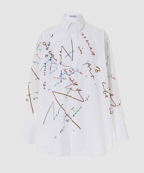 JW Anderson(ジェイダブリューアンダーソン)の「O/W PRINT OVERSIZED SHIRT(シャツ/ブラウス・メンズ・ホワイト系その他・S/M/L)」の1枚目の写真