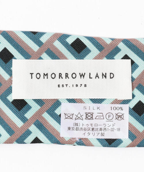 TOMORROWLAND （トゥモローランド）の「TOMORROWLAND シルク ジオメトリックスカーフ（バンダナ/スカーフ・メンズ・ブルー系その他2/イエロー系その他2・FREE）」の5枚目の写真