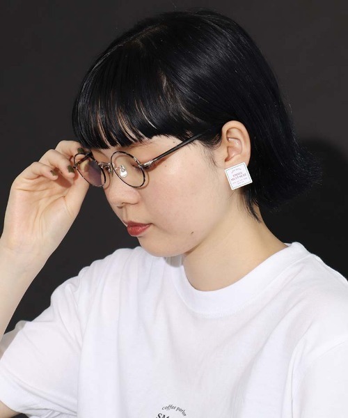 I am I in fact...(アイアムアイインファクト)の「SMALL MUSTACHE コースターイヤリング(イヤリング・レディース・グリーン/ブルー/ブラック・FREE)」の10枚目の写真