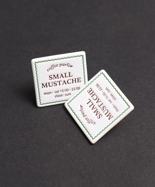 I am I in fact...(アイアムアイインファクト)の「SMALL MUSTACHE コースターイヤリング(イヤリング・レディース・グリーン/ブルー/ブラック・FREE)」の9枚目の写真