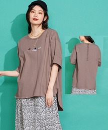 CONVERSE | 大きいサイズ 綿100％バックヘンリーデザインTシャツ（コンバース）(その他トップス)