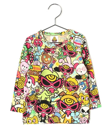 HYSTERIC MINI | BABY Hungry meet the Monsters 総柄 長袖Tシャツ(Tシャツ/カットソー)