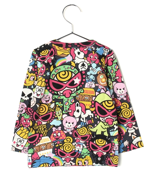 HYSTERIC MINI（ヒステリックミニ）の「BABY Hungry meet the Monsters 総柄 長袖Tシャツ（Tシャツ/カットソー・キッズ・その他/グリーン系その他/ホワイト系その他・80/90）」の4枚目の写真