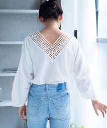ONEME（ワンム）の「ONEME Back lace blouse（シャツ/ブラウス）」