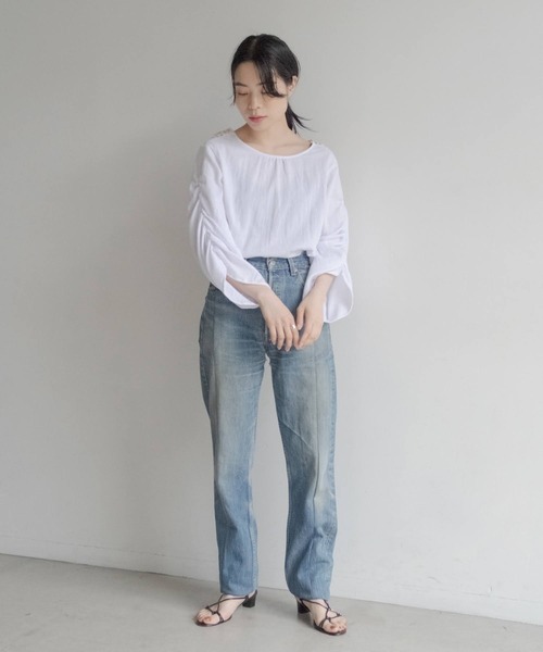 ONEME(ワンム)の「ONEME Back lace blouse(シャツ/ブラウス・レディース・オフホワイト・FREE)」の9枚目の写真